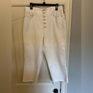 Judy Blue Not Too Salty High Rise Wide Leg Cropped Jeans